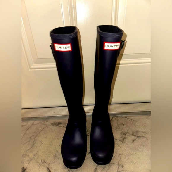 Hunter Classic purple women’s Rain Boots US 6 rain outdoors spring fall - Picture 1 of 15